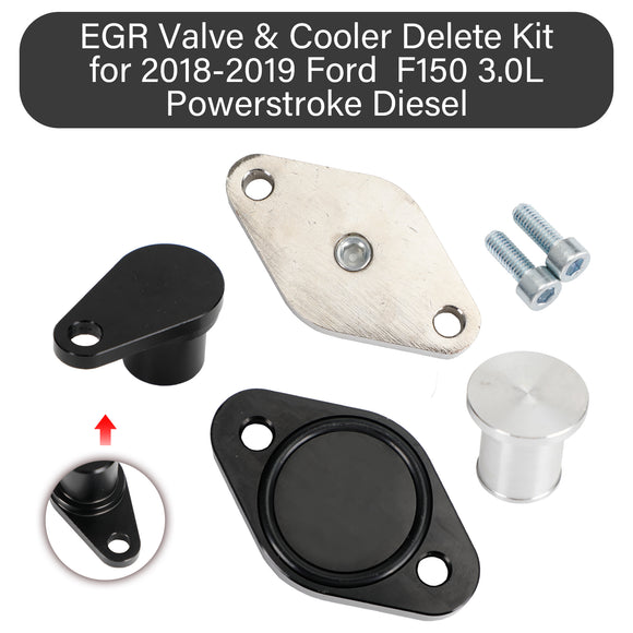 Kit de suppression de vanne EGR et de refroidisseur pour Ford F-150 3.0L Powerstroke Diesel 2018-2019