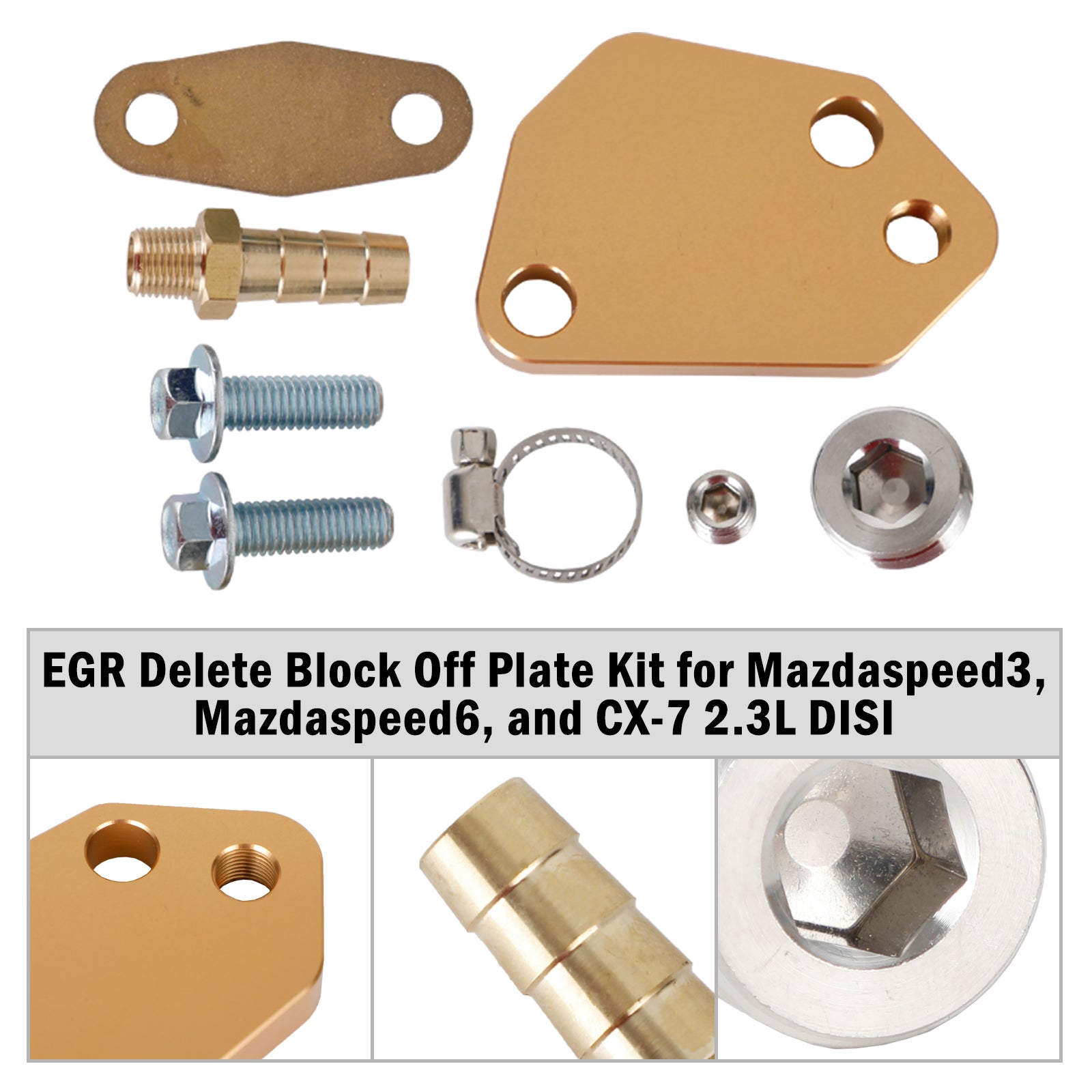 Mazdaspeed3 Mazdaspeed6 CX-7 2.3L DISI EGR Delete Block Off Plate Kit - 0