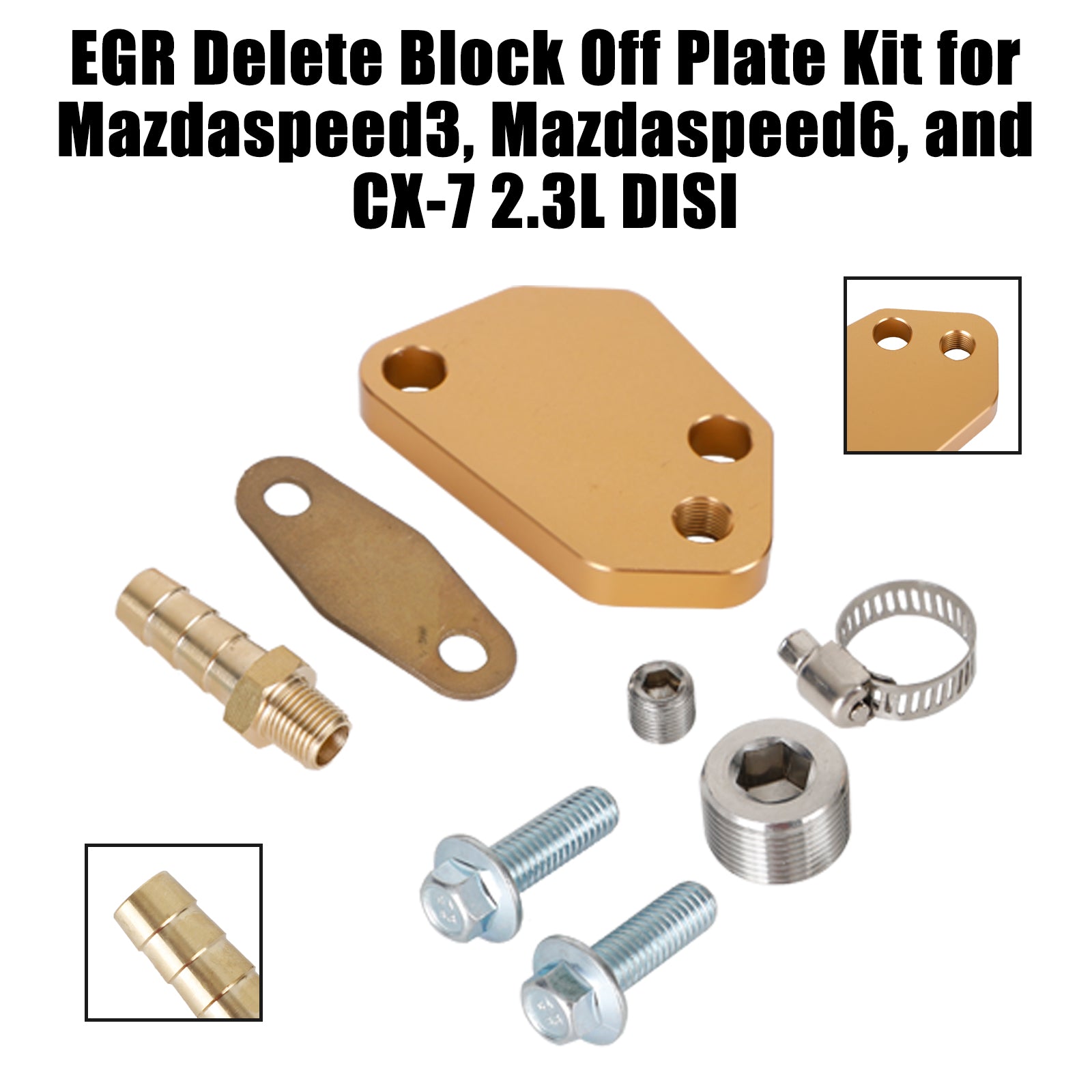 EGR Delete Block Off Plate Kit for Mazdaspeed3, Mazdaspeed6, and CX-7 2.3L DISI