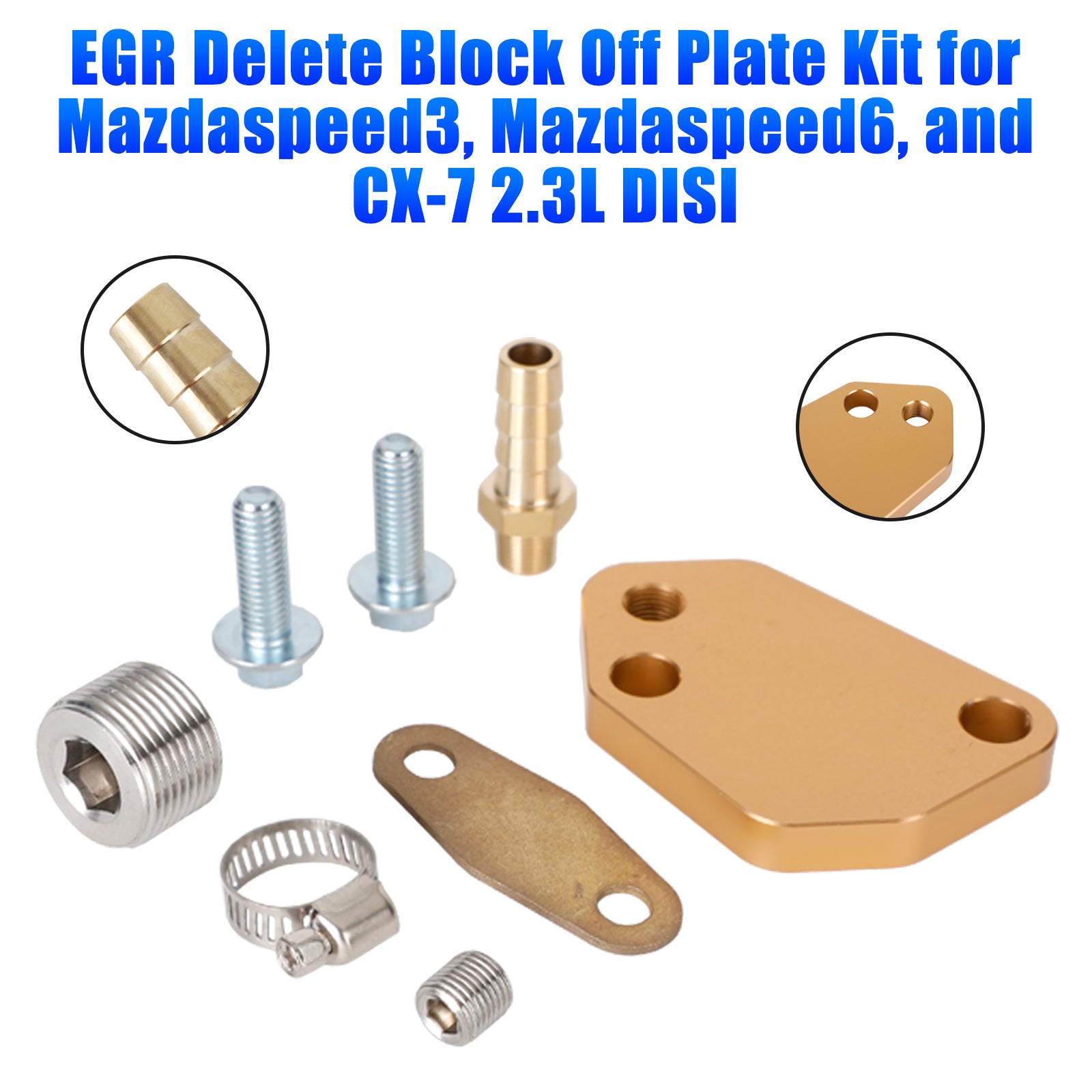 EGR Delete Block Off Plate Kit for Mazdaspeed3, Mazdaspeed6, and CX-7 2.3L DISI