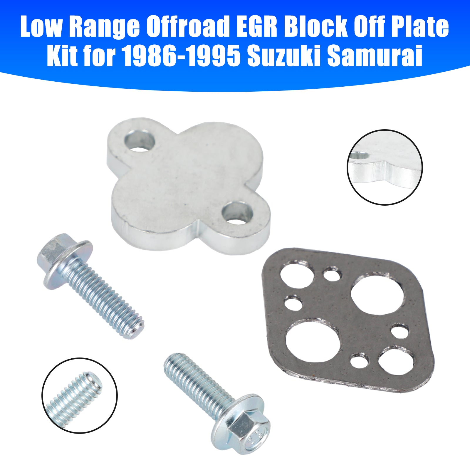 Suzuki 1986-1995 Samurai Low Range Offroad EGR Block Off Plate Kit