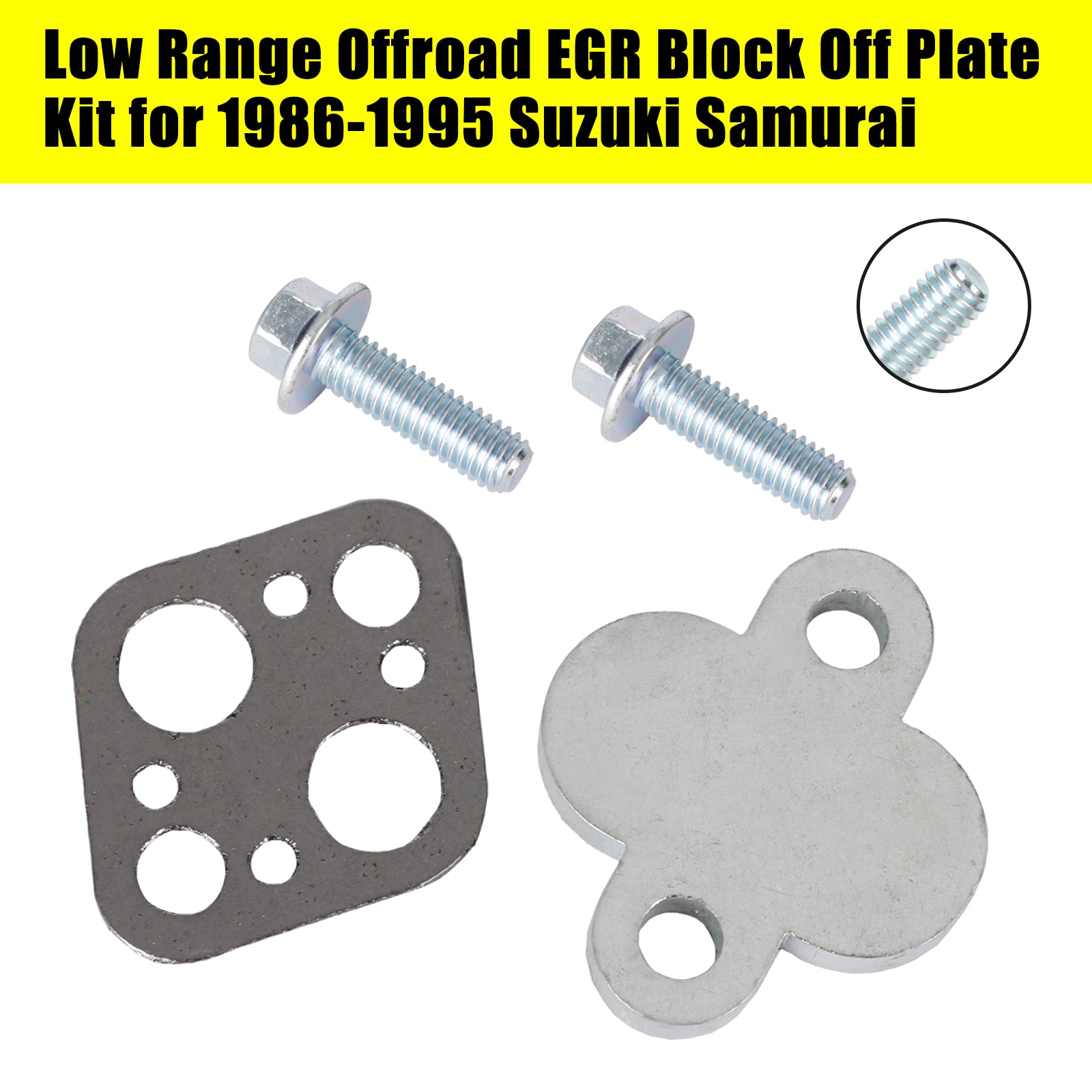 Low Range Offroad EGR Block Off Plate Kit for 1986-1995 Suzuki Samurai