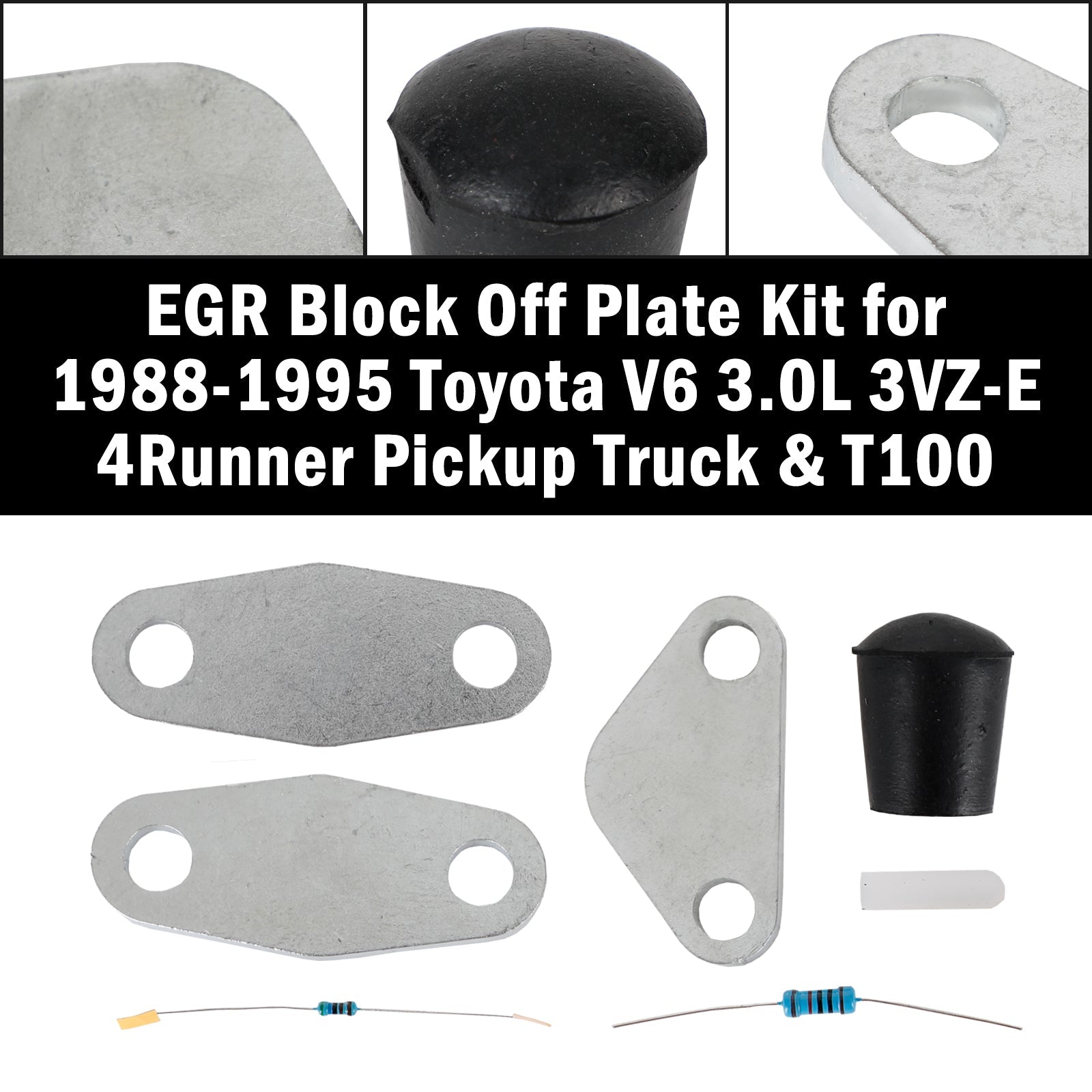 Toyota 1993-1994 T100 V6 3.0L 3VZ-E Engines EGR Block Off Plate Kit