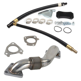 EGR Delete & Cooler Race Kit w/ Up pipe For GMC 2011-2015 Sierra 2500HD 3500HD 6.6L