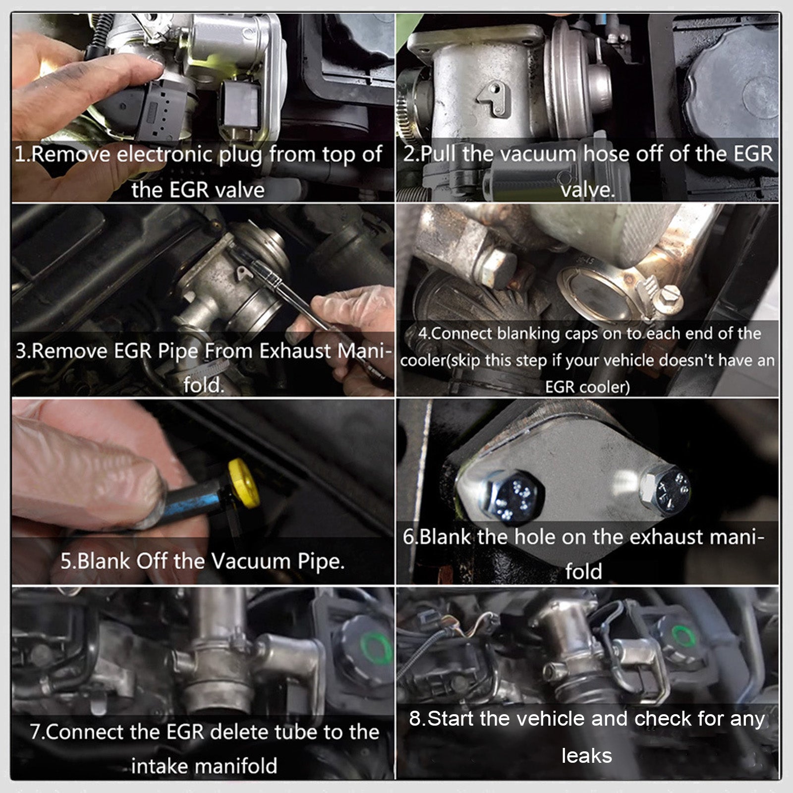 BMW 1997-2001 7er-Reihe E38 730d M47 M47N M57 M47N2 M67 M47R Diesel EGR-Lösch- und Abdeckkit