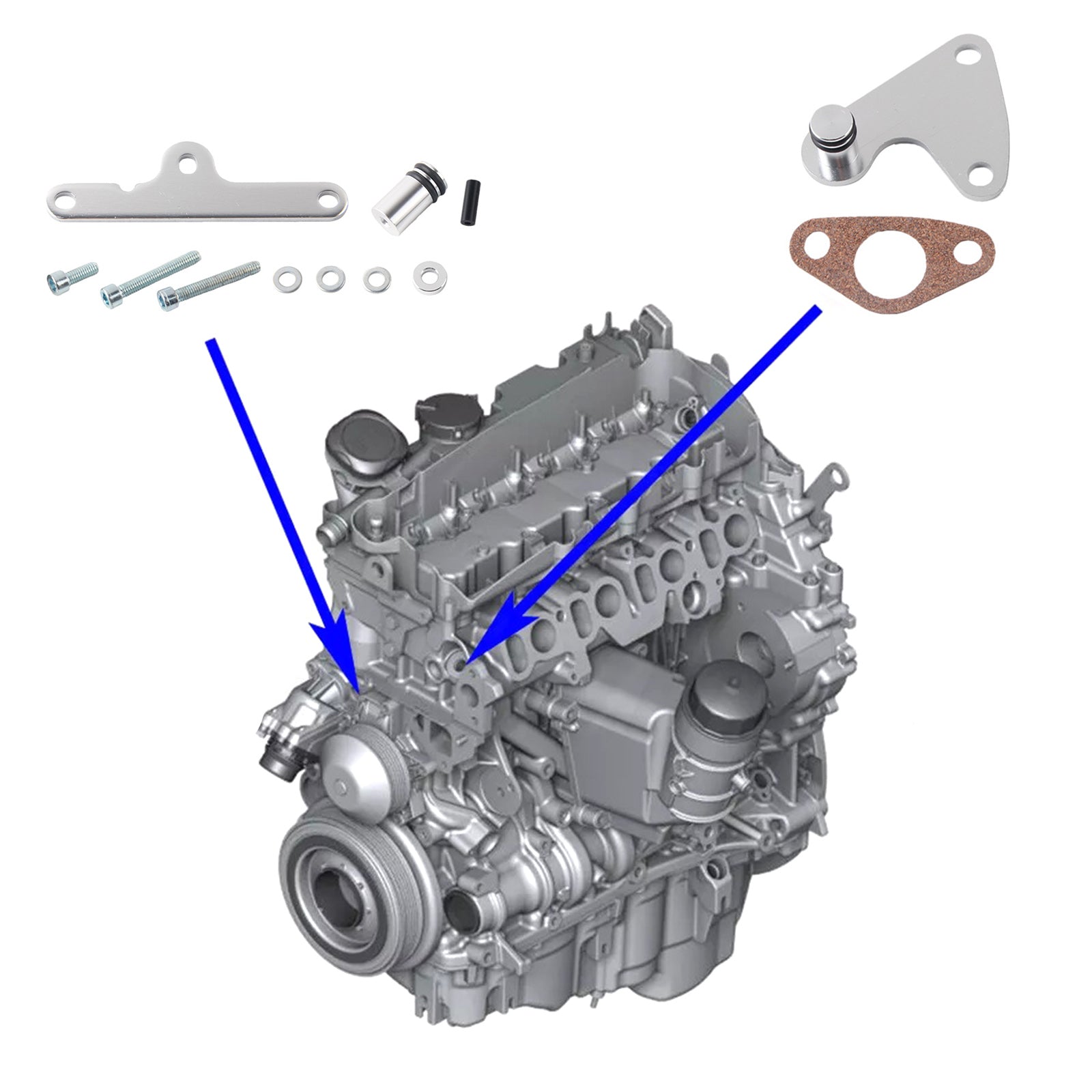 BMW N47 N47S 2.0 D E81 87 88 82 90 E84 EGR-Kühlerdichtung Reparatursatz austauschen - 0