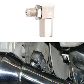 O2 Sauerstoff Sensor Extender Spacer 90 Grad abgewinkelt 02 Bung Verlängerung M18X 1,5