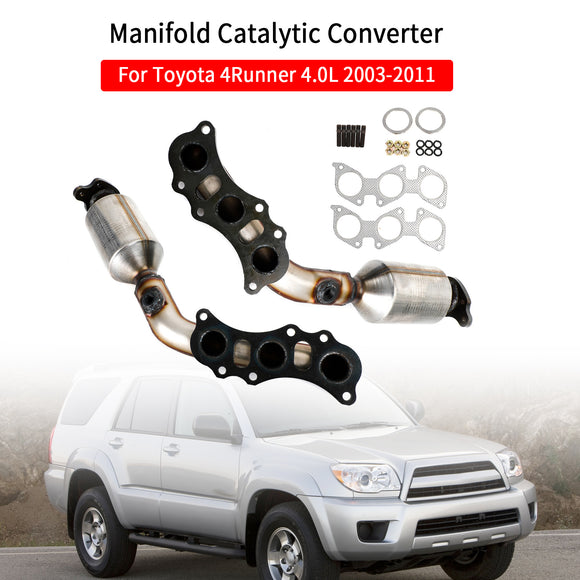 Pair Exhaust Catalytic Converter For 03-11 Toyota FJ Cruiser/4Runner/Tacoma 4.0L
