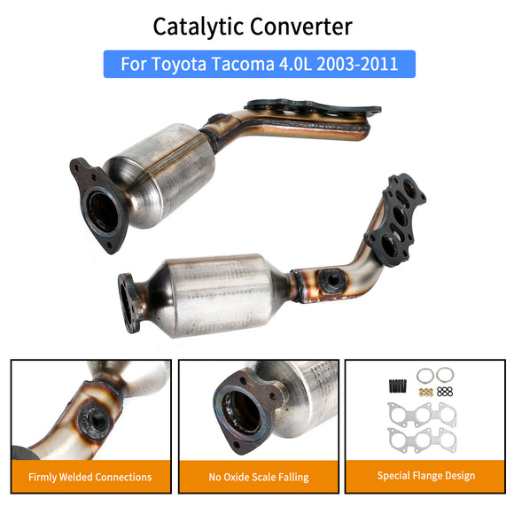 Pair Exhaust Catalytic Converter For 03-11 Toyota FJ Cruiser/4Runner/Tacoma 4.0L