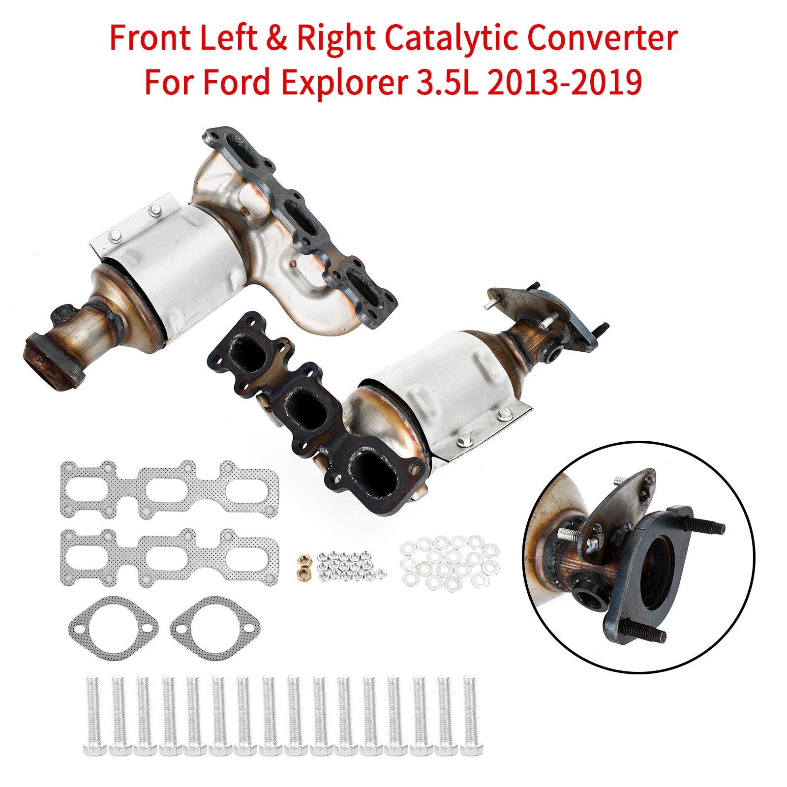 Ford 2013-2019 Police Interceptor Utility 3.7L 674255 674256 2PCS Front Catalytic Converter