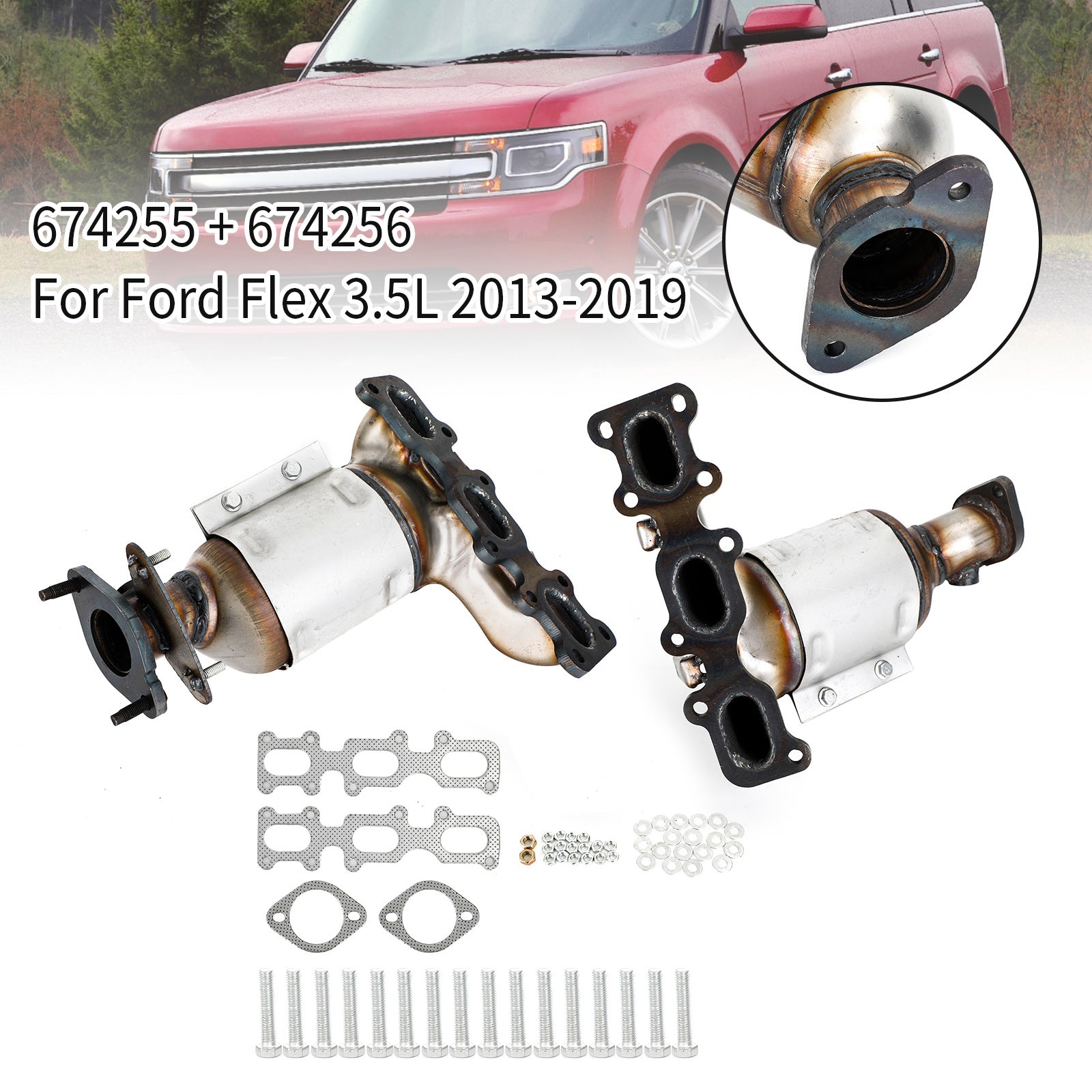 Ford 2013-2019 Explorer 3.5L 2PCS Front Catalytic Converter