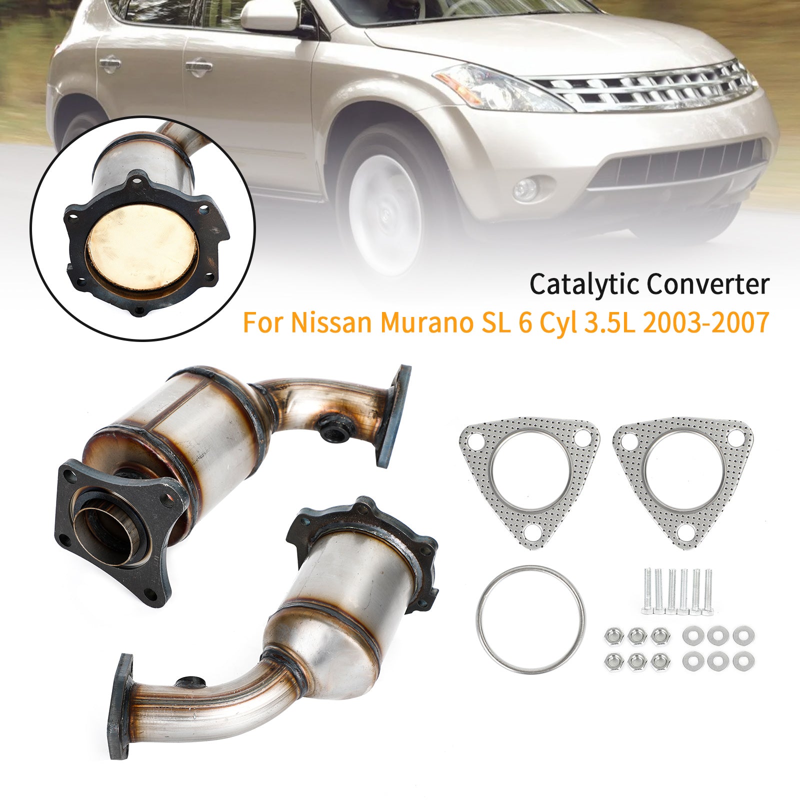 Nissan 2003-2007 Murano 3.5L 16222 16221 Left & Right Catalytic Converter