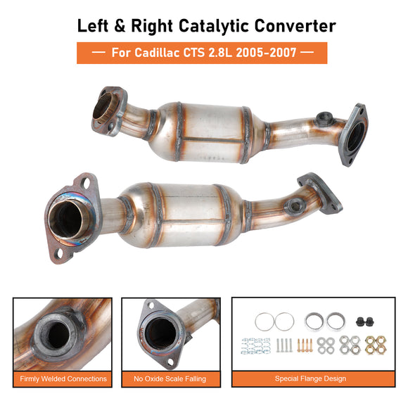 Ensemble de convertisseurs catalytiques gauche et droit Cadillac CTS 2,8 L 3,6 L 16544 16546 2005-2007