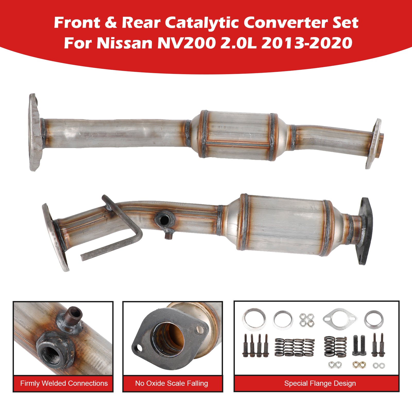 Nissan 2013-2019 NV200 2.0L Front and Rear Catalytic Converter Set - 0