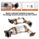 Manifold Catalytic Converters Bank1 Bank2 for Dodge 2011-2019 Grand Caravan 3.6L-6