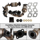 Front & Rear Catalytic Converter for Toyota 2004-2006 Sienna 3.3L AWD-4