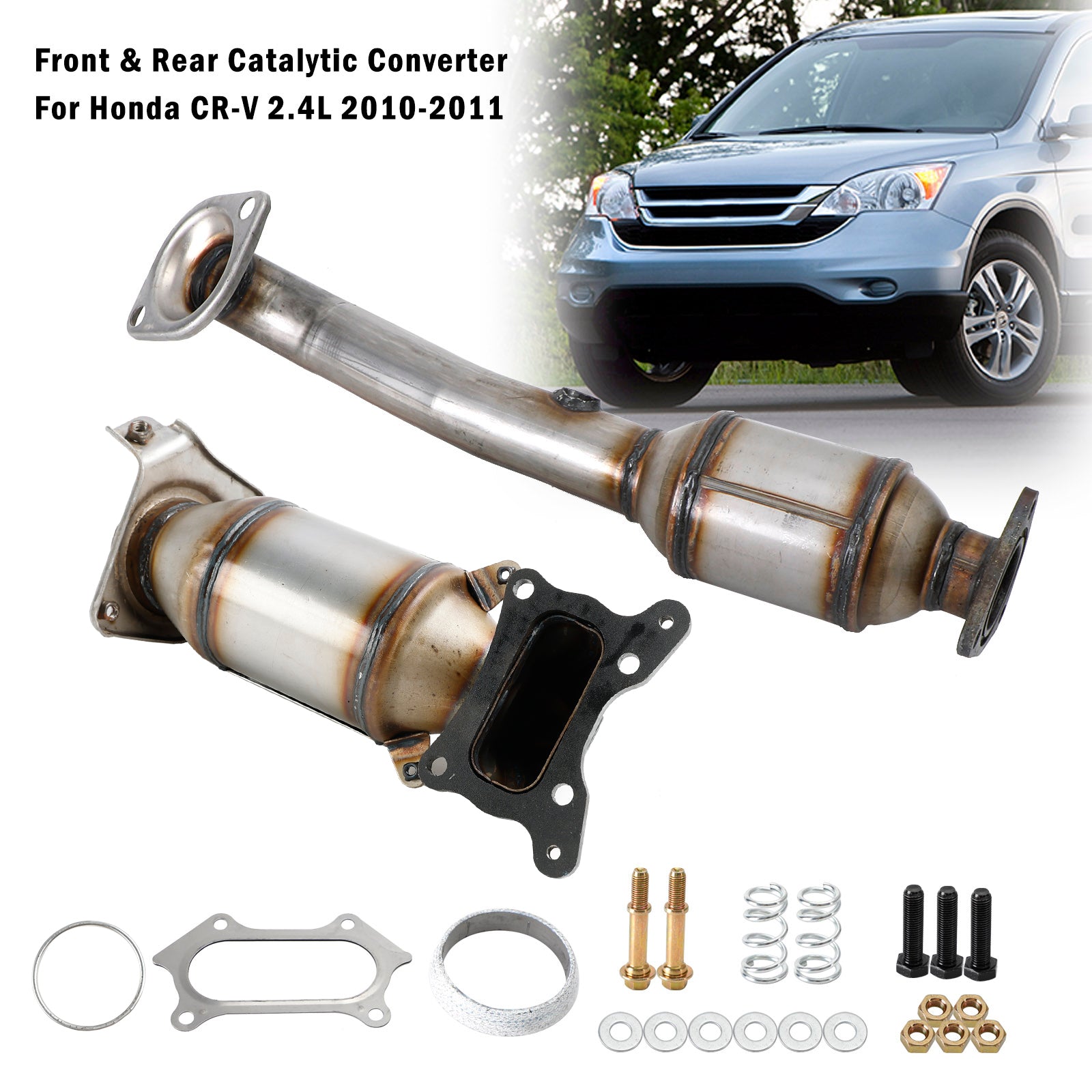 Honda 2010-2011 CR-V 2.4L Front & Rear Catalytic Converter