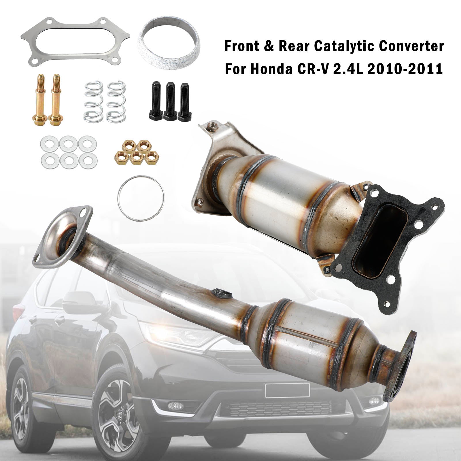 Honda 2010-2011 CR-V 2.4L Front & Rear Catalytic Converter