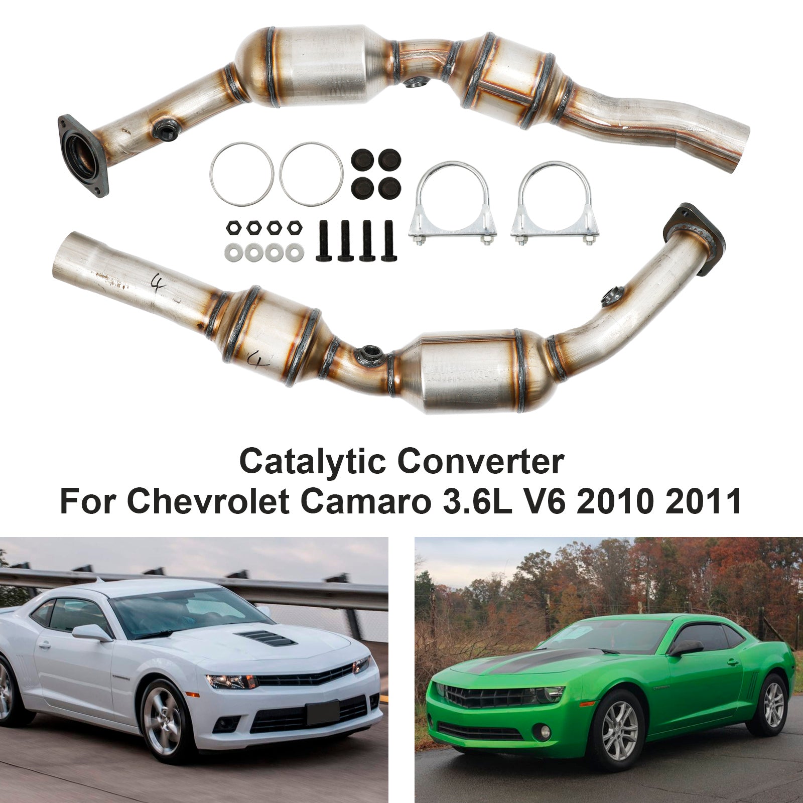 Chevrolet 2010-2011 Camaro 3.6L V6 73014 73013 Catalytic Converter Bank 1 and 2 - 0