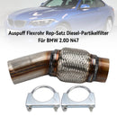 Exhaust Flex Pipe Repair Set Diesel Particulate Filter For BMW 2.0D N47-3