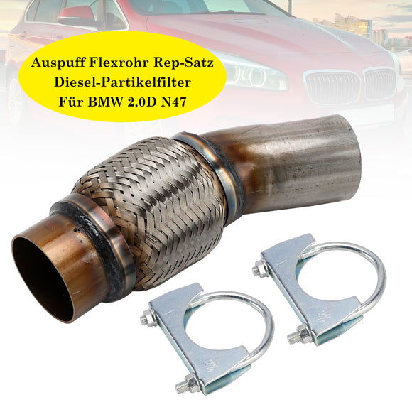 BMW 2.0D N47 Exhaust Flex Pipe Repair Set Diesel Particulate Filter