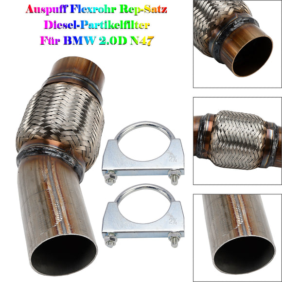 BMW 2.0D N47 Exhaust Flex Pipe Repair Set Diesel Particulate Filter