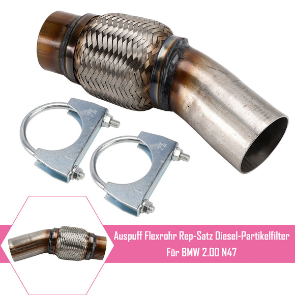 BMW 2.0D N47 Exhaust Flex Pipe Repair Set Diesel Particulate Filter