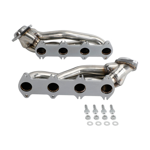 Ford 2004-2010 F150 5.4 V8 Stainless Exhaust Manifold Shorty Headers Performance
