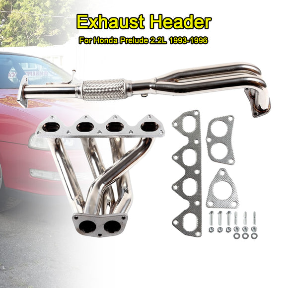 Honda 1993-1996 Prelude 2,2L Stahlkrümmer Auspuff Racing Header Edelstahl HDSHP92H22
