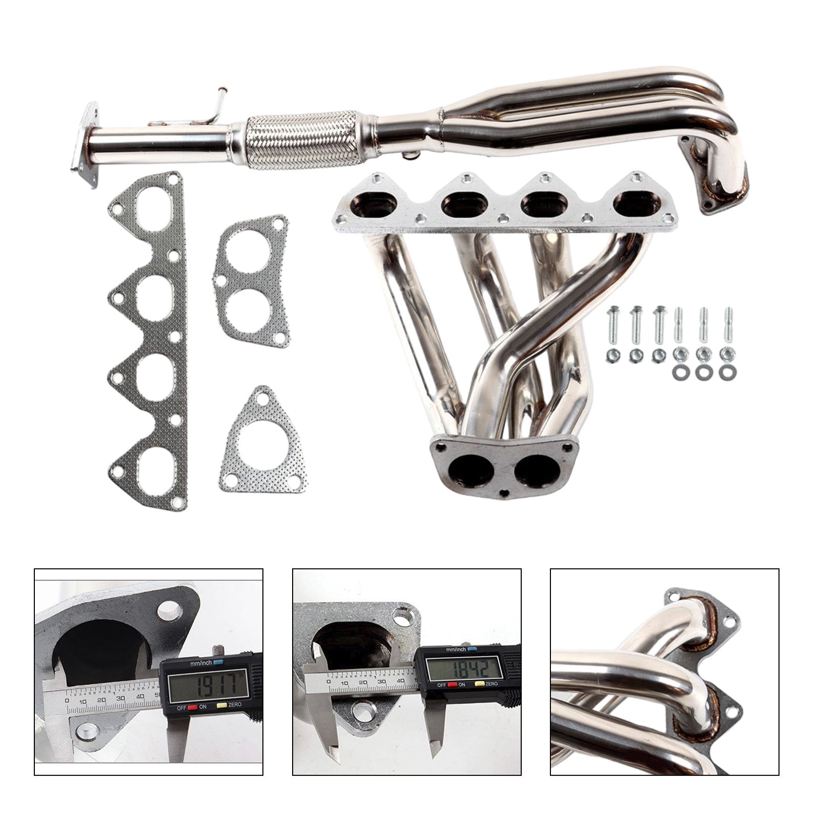 Honda 1993-1996 Prelude 2.2L HDSHP92H22 Steel Manifold Exhaust Racing Header Stainless