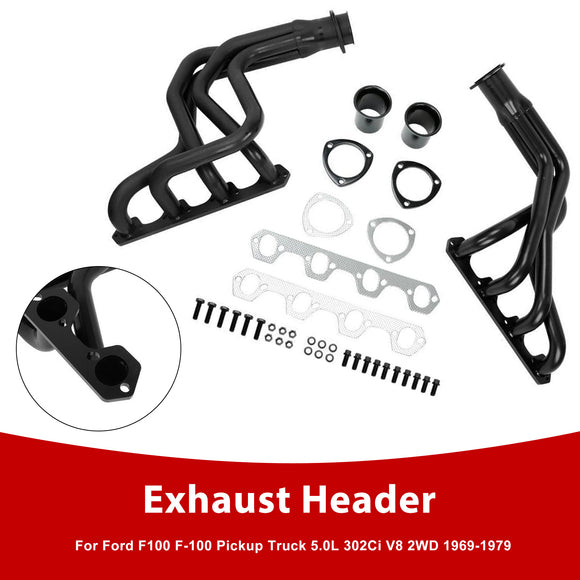 Exhaust Manifold Header Fit Ford F100 5.0L 302W Pickup Truck 2WD 1969-1979