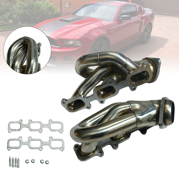 Stainless Steel Exhaust Manifold Header Fit Ford Mustang 3.7L V6 2011-2015
