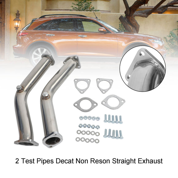Échappement droit non réactif avec 2 tubes d'essai pour Infiniti G35 3,5 L (2003-2006)