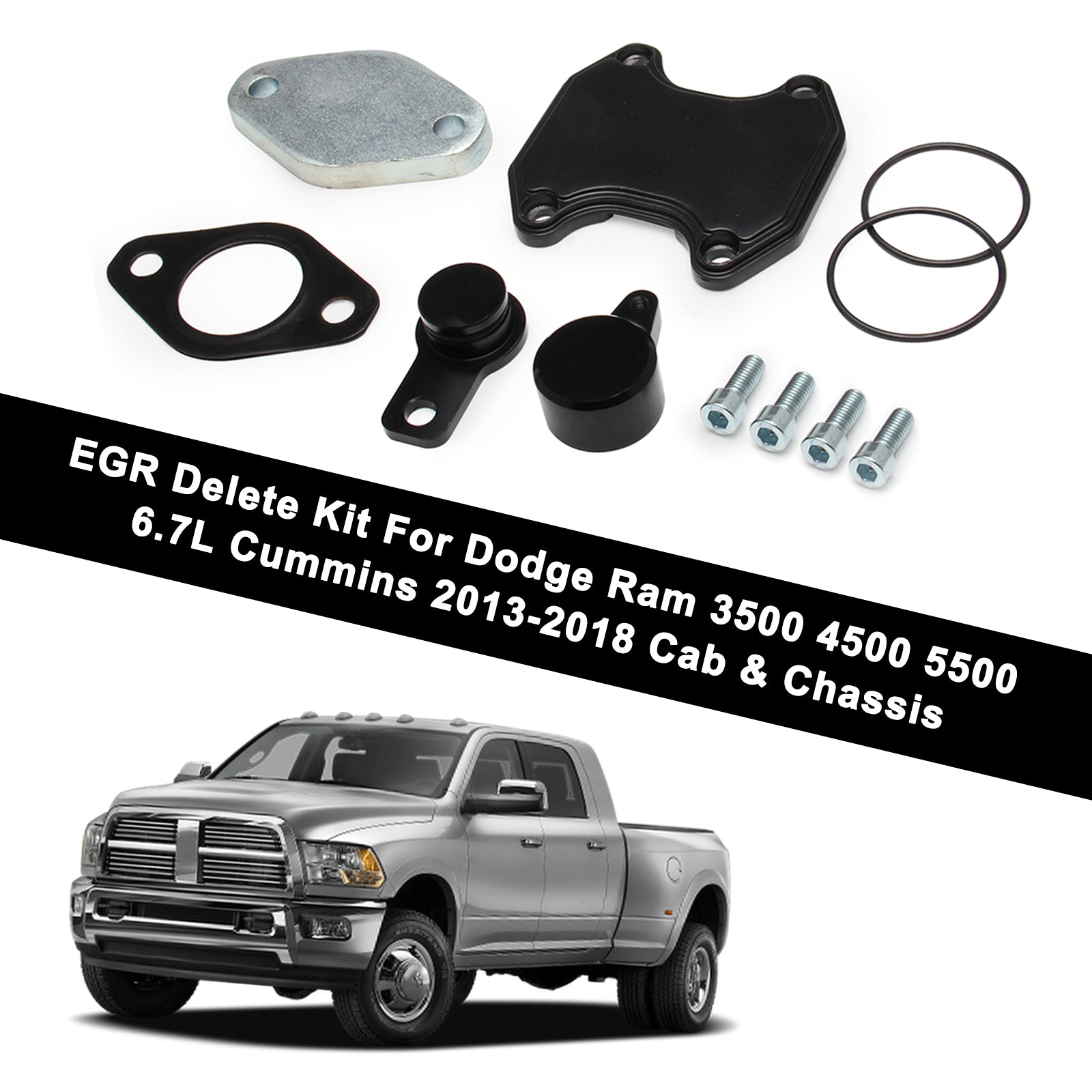 Dodge 2013-2023 Ram 3500 4500 5500 6.7L Cummins Cab & Chassis EGR Delete Kit