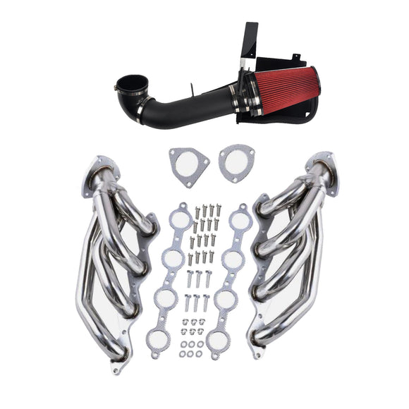 Air Intake Exhaust Header Fit Chevy Fit GMC Avalanche Silverado 2000-2006