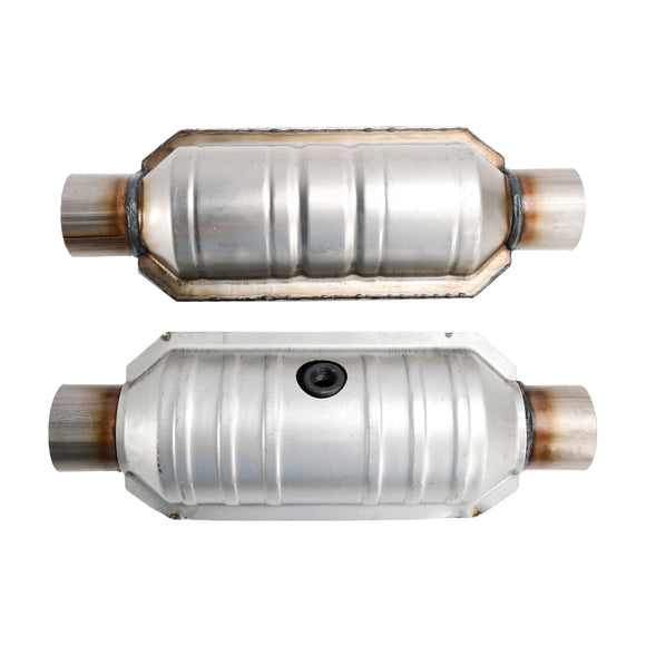 Universal 2Pcs 2.5" Inlet & Outlet Catalytic Converter