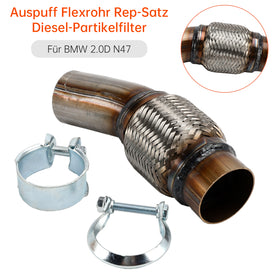 Exhaust Flex Pipe Repair Set Diesel Particulate Filter For BMW 2.0D N47 - 0