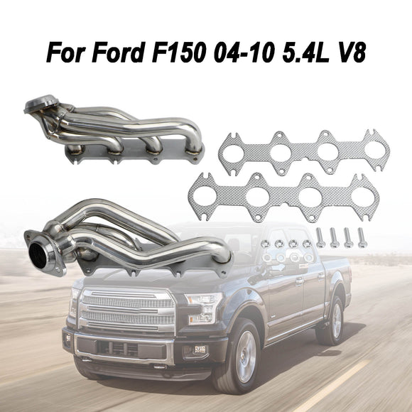 Ford 2004-2010 F150 5.4 V8 Stainless Exhaust Manifold Shorty Headers Performance