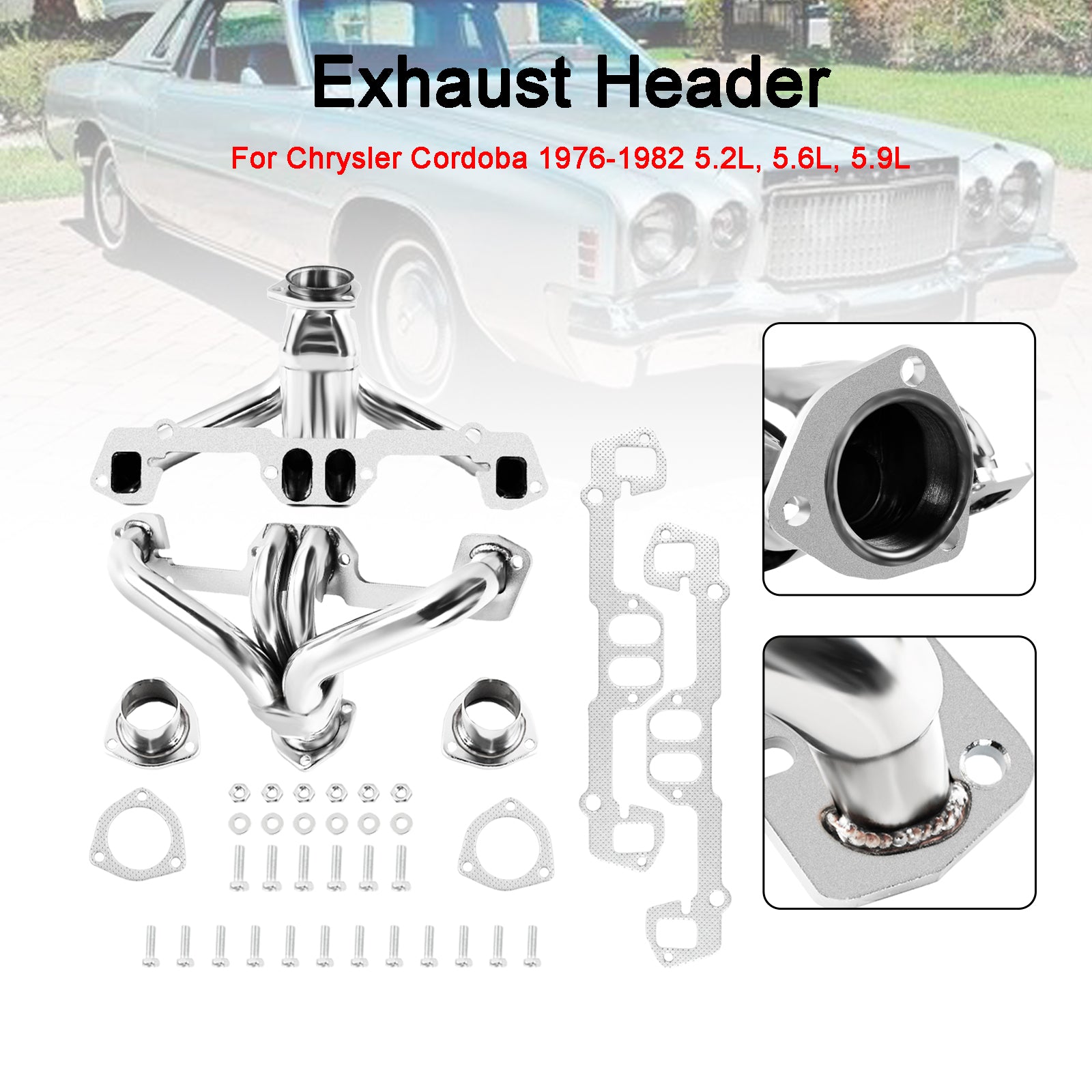 Plymouth 1968-1974 Barracuda 5.2L 5.6L 5.9L Exhaust Header