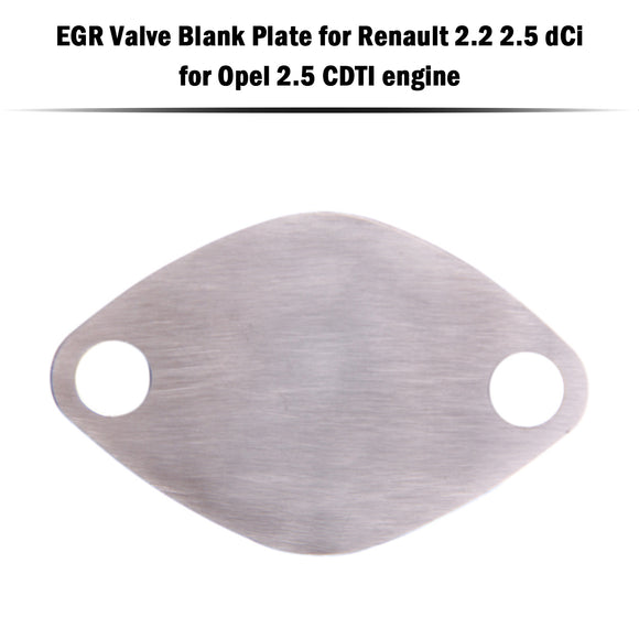 Plaque d'obturation de vanne EGR pour moteur Renault 2.2 2.5 dCi pour Opel 2.5 CDTI