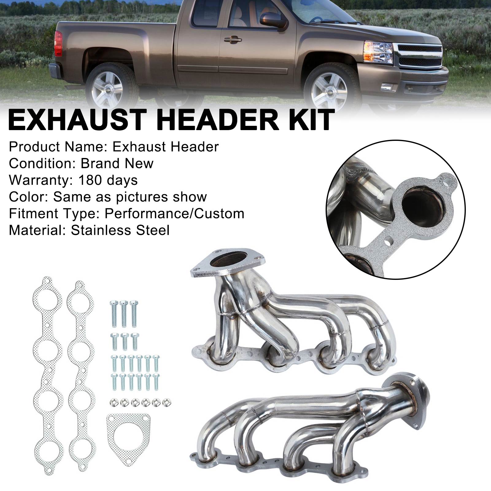 Chevrolet 2007 Silverado 2500HD Classic 6.0L Exhaust Headers