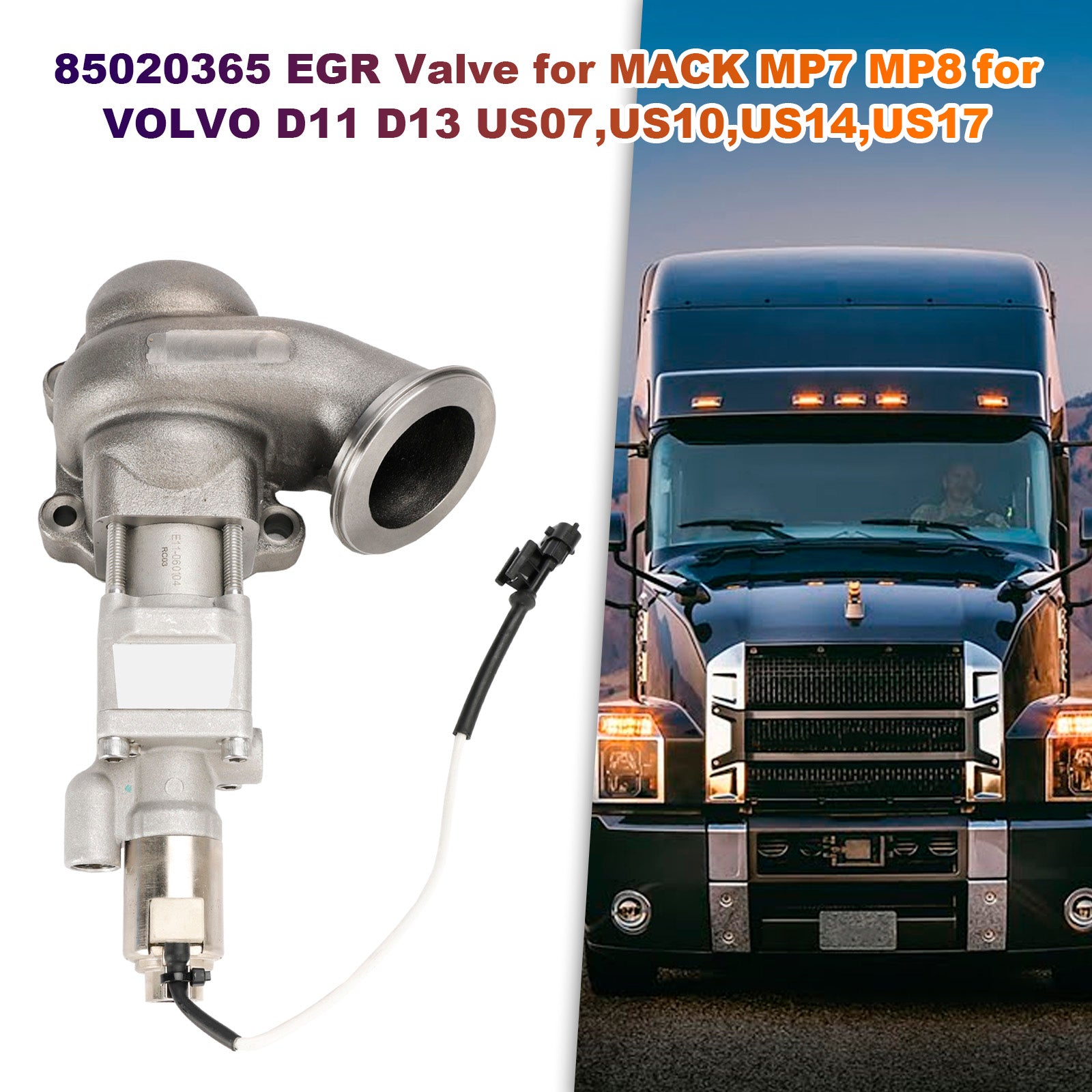 Mack 2008-2020 MP8 MP7 85020365 EGR Valve