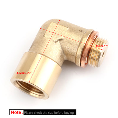 90 Degree 1PC M18X1.5 02 Bung Extension O2 Oxygen Sensor Angled Extender Spacer - 0