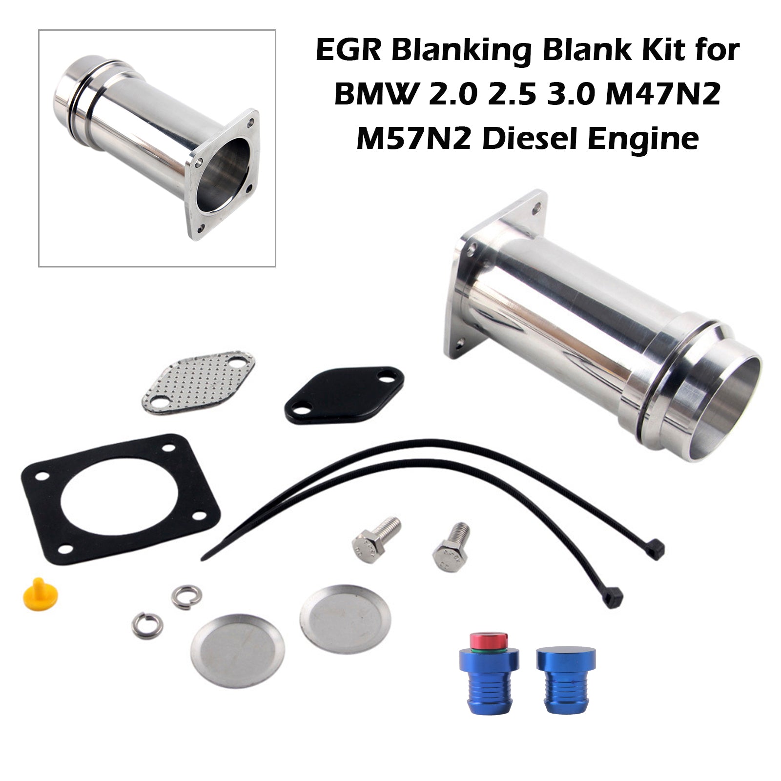 EGR Blanking Blank Kit for BMW 2.0 2.5 3.0 M47N2 M57N2 Diesel Engine