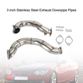 BMW 2007-2011 N54 335i E90 E92 3 inch Stainless Steel Exhaust Downpipe Pipes - 0