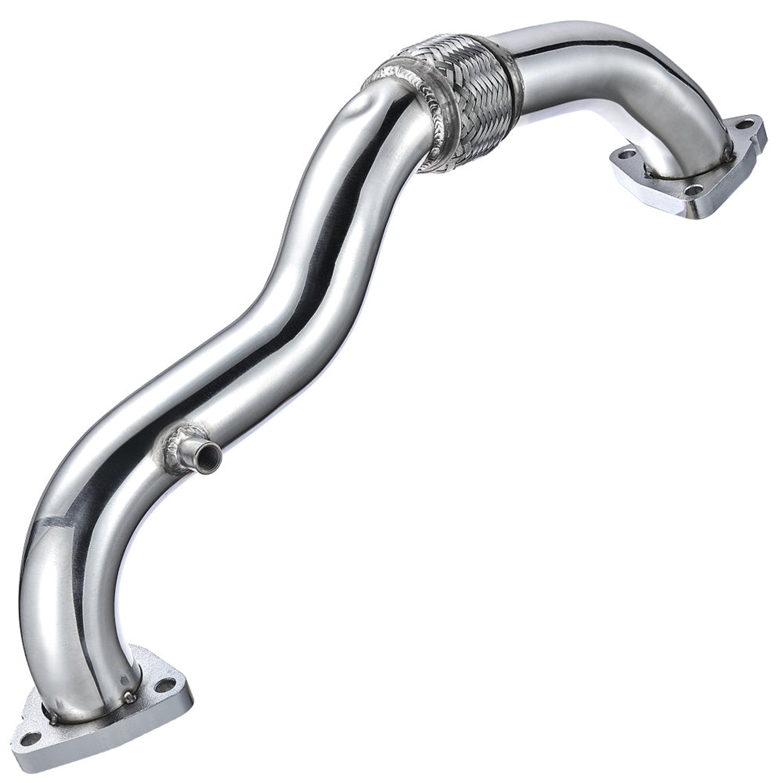 Ford 2008-2010 6.4L Powerstroke Diesel Heavy Duty Polished No EGR Exhaust Up-Pipe