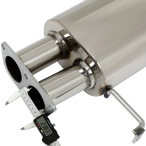 Système d'échappement de course pour Nissan 240SX 2,4 L (1989-1994) avec double silencieux arrière de 3,5 pouces