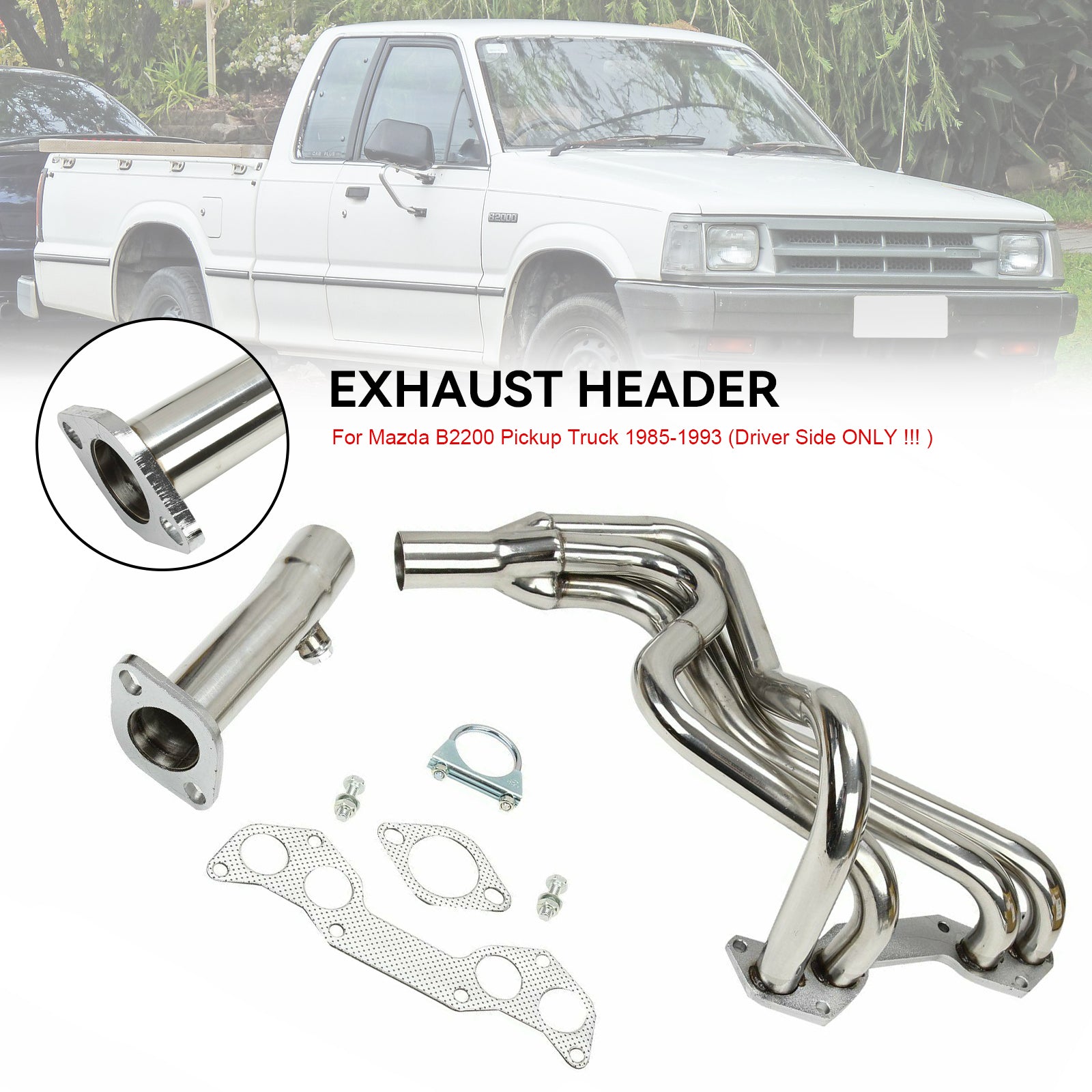 Mazda 1985-1993 B2200 Pickup Truck 2.0L 2.2L Auspuffkrümmer Fahrerseite Performance Header