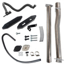 4" Muffler Exhaust Pipe + EGR Delete Kit for 11-22 6.7L Ford F250 F350 F450-5