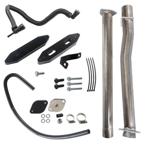 Kit de suppression du système EGR pour Ford F250, F350 et F450 (2011-2022) 6,7 L Diesel Super Duty avec silencieux de 4 pouces